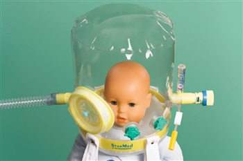 CaStar Infant High CPAP hood with anti-suffocation valve and patient access port, 7 - 12 Kg approx patient weight