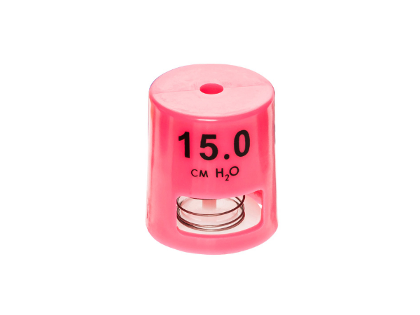 O2-CPAP™ fixed value PEEP valve, 15.0 cmH2O, red