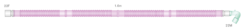22mm Flextube Silver Knight anti-microbial bagging limb for use with Aisys, Avance and Aespire Carestation ≥ 1.6m