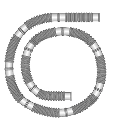 22mm Flextube™ 50m roll, cuffed at 0.15m 