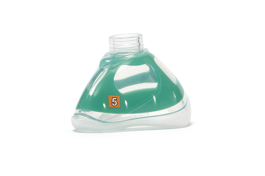 ClearFlex™ plus silicone anaesthetic face mask, size 5, large adult, orange 22F